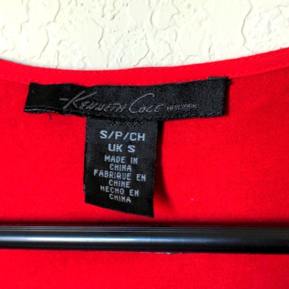Kenneth Cole Ruffle Short Sleeve Top - Picture 2 of 3